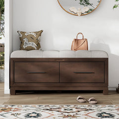 Bellemave® Shoe Bench with Removable Cushion and Hidden Storage - Bellemave