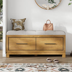 Bellemave® Shoe Bench with Removable Cushion and Hidden Storage - Bellemave