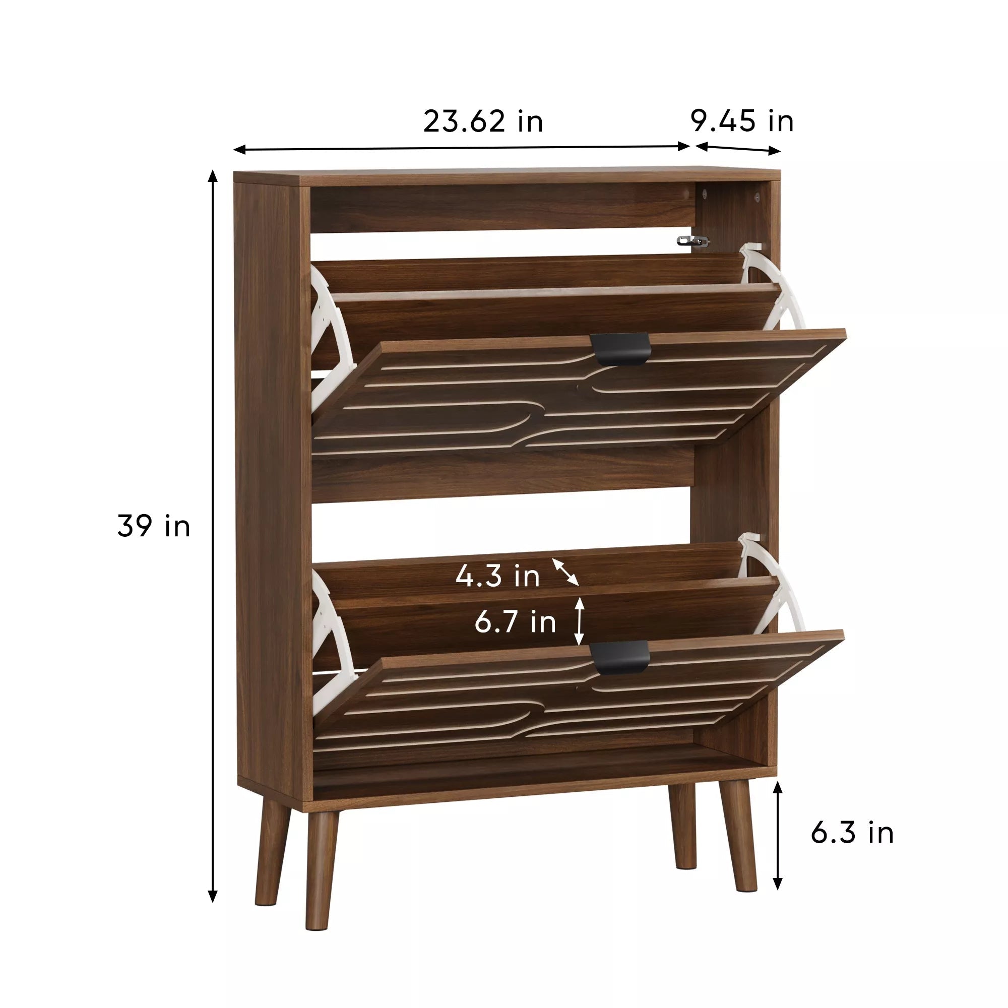 Bellemave® Shoe Cabinet Storage for Entryway with 2 Flip Drawers, Hidden Slim Shoe Organizer Rack Cabinet - Bellemave