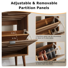 Bellemave® Shoe Cabinet Storage for Entryway with 2 Flip Drawers, Hidden Slim Shoe Organizer Rack Cabinet - Bellemave