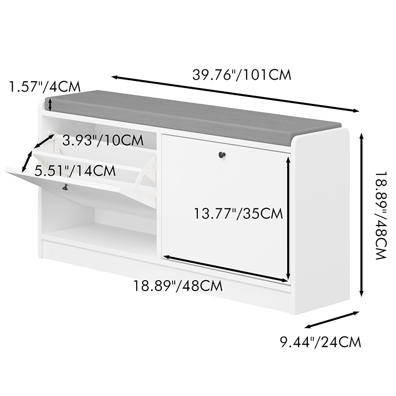 Bellemave® Shoe Organizer Cabinet with Cushion - Bellemave