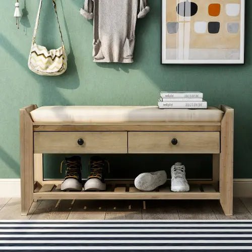 Bellemave® Shoe Rack with Cushioned Seat and Drawers - Bellemave