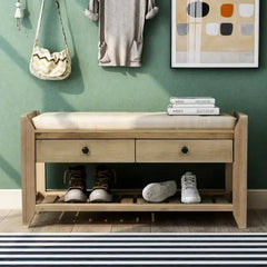 Bellemave® Shoe Rack with Cushioned Seat and Drawers - Bellemave