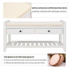 Bellemave® Shoe Rack with Cushioned Seat and Drawers - Bellemave