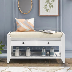 Bellemave® Shoe Rack with Cushioned Seat and Drawers - Bellemave