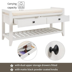 Bellemave® Shoe Rack with Cushioned Seat and Drawers - Bellemave
