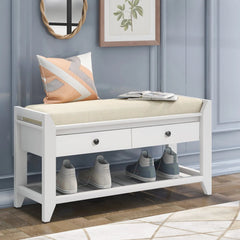 Bellemave® Shoe Rack with Cushioned Seat and Drawers - Bellemave