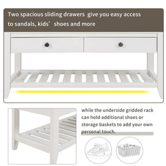 Bellemave® Shoe Rack with Cushioned Seat and Drawers - Bellemave