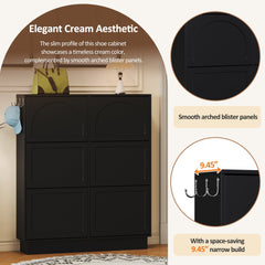 Bellemave® Shoe Storage Cabinet for Entryway with 6 Flip Drawers, Freestanding Hidden Shoe Storage for Front Door Entrance, Living Room, Hallway, Bedroom - Bellemave