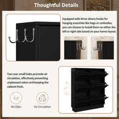 Bellemave® Shoe Storage Cabinet for Entryway with 6 Flip Drawers, Freestanding Hidden Shoe Storage for Front Door Entrance, Living Room, Hallway, Bedroom - Bellemave