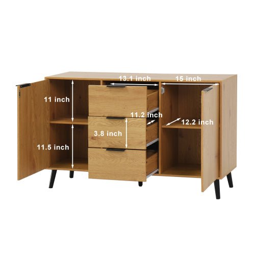 Bellemave® Sideboard Buffet Cabinet with 3 Drawers & 2 Doors - Bellemave