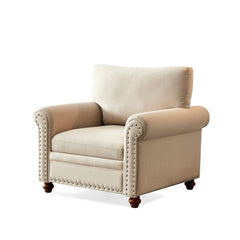 Bellemave® Single Fabric Sofa with Wooden Legs - Bellemave