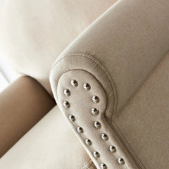 Bellemave® Single Fabric Sofa with Wooden Legs - Bellemave