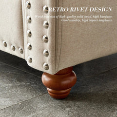 Bellemave® Single Fabric Sofa with Wooden Legs - Bellemave