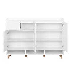 Bellemave® Sleek and Contemporary Shoe Cabinet with Adjustable Shelves and Solid Wood Legs - Bellemave