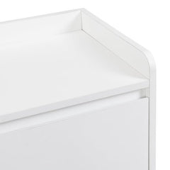 Bellemave® Sleek and Contemporary Shoe Cabinet with Adjustable Shelves and Solid Wood Legs - Bellemave