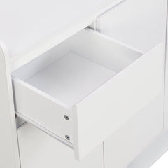 Bellemave® Sleek and Contemporary Shoe Cabinet with Adjustable Shelves and Solid Wood Legs - Bellemave