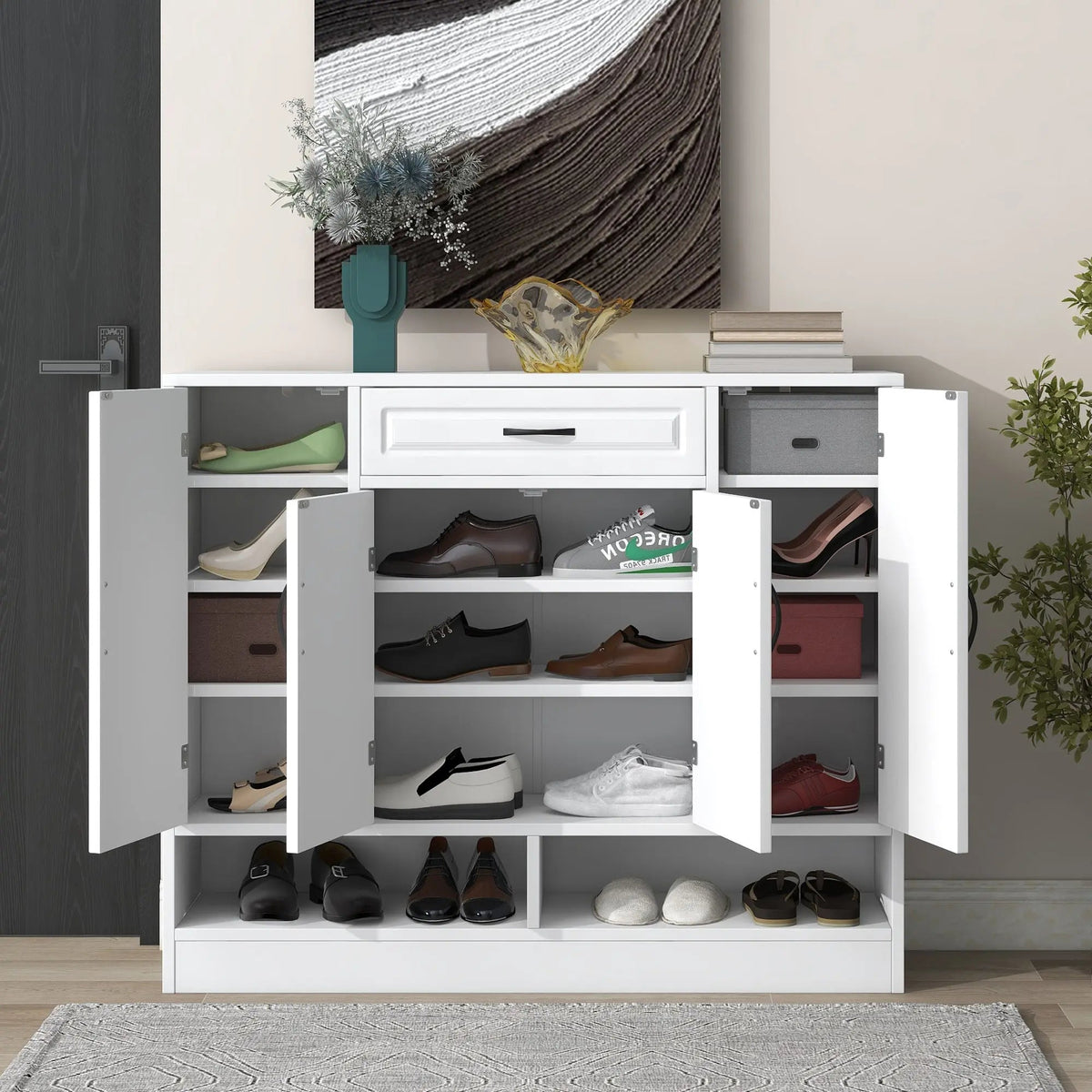 Bellemave® Sleek and Modern Shoe Cabinet with Adjustable Shelves - Bellemave