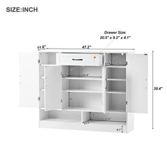 Bellemave® Sleek and Modern Shoe Cabinet with Adjustable Shelves - Bellemave
