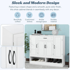 Bellemave® Sleek and Modern Shoe Cabinet with Adjustable Shelves - Bellemave