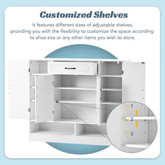 Bellemave® Sleek and Modern Shoe Cabinet with Adjustable Shelves - Bellemave