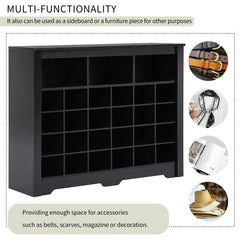 Bellemave® Sleek Design 24 Shoe Cubby Console with Curved Base - Bellemave