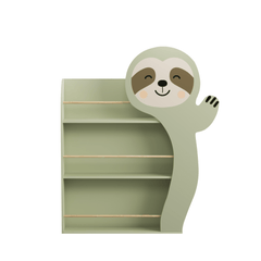 Bellemave® Sloth Kids Bookshelf, 3 - Tier Front - Facing Toddler Book Display Rack, MDF Nursery Storage - Bellemave