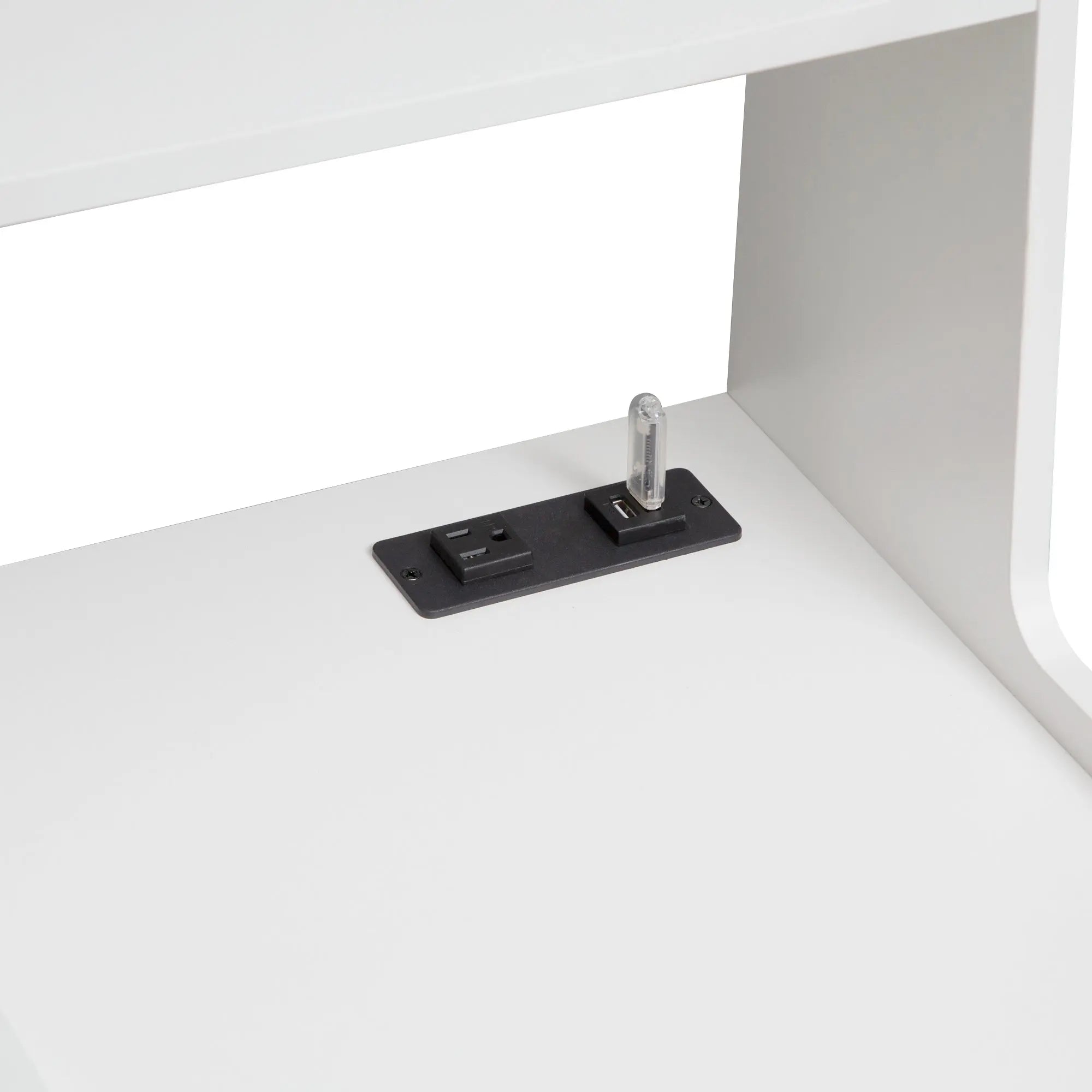 Bellemave® Smart Nightstand with Charging Station, Night Light and Bookshelf - Bellemave