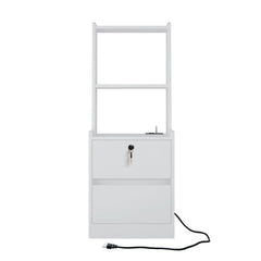 Bellemave® Smart Nightstand with Charging Station, Night Light and Bookshelf - Bellemave