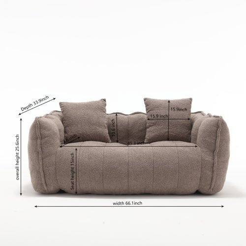 Bellemave® Soft Bean Bag Chair with High Resilience Foam Core - Bellemave