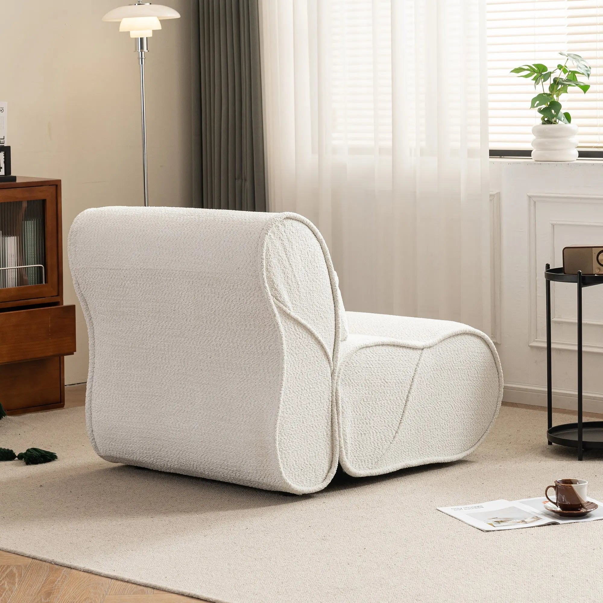 Bellemave® Soft Pellet Velvet Recliner with Waist Pack Padding - Bellemave