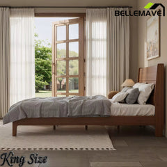 Bellemave® Solid Bamboo Platform Bed Frame & Wood Slats, Japanese Bed Frame, No Box Spring Needed, Easy Assembly, Noise Free - Bellemave