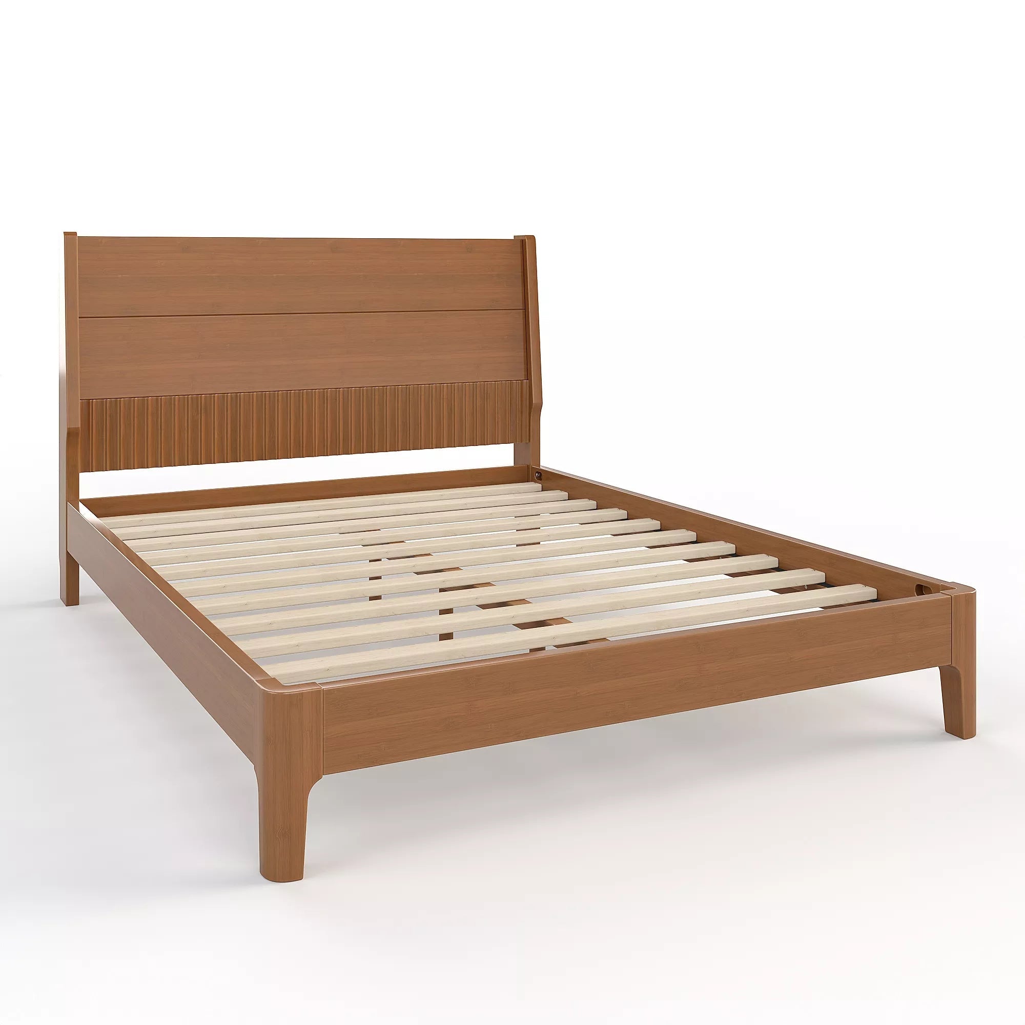 Bellemave® Solid Bamboo Platform Bed Frame & Wood Slats, Japanese Bed Frame, No Box Spring Needed, Easy Assembly, Noise Free - Bellemave