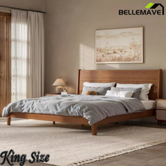 Bellemave® Solid Bamboo Platform Bed Frame & Wood Slats, Japanese Bed Frame, No Box Spring Needed, Easy Assembly, Noise Free - Bellemave