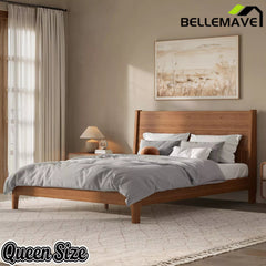 Bellemave® Solid Bamboo Platform Bed Frame & Wood Slats, Japanese Bed Frame, No Box Spring Needed, Easy Assembly, Noise Free - Bellemave