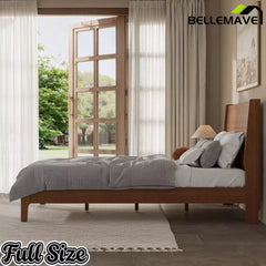 Bellemave® Solid Bamboo Platform Bed Frame & Wood Slats, Japanese Bed Frame, No Box Spring Needed, Easy Assembly, Noise Free - Bellemave