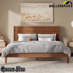 Bellemave® Solid Bamboo Platform Bed Frame & Wood Slats, Japanese Bed Frame, No Box Spring Needed, Easy Assembly, Noise Free - Bellemave