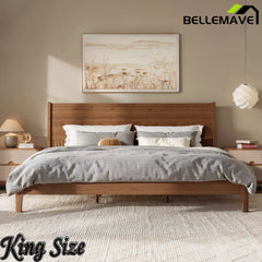 Bellemave® Solid Bamboo Platform Bed Frame & Wood Slats, Japanese Bed Frame, No Box Spring Needed, Easy Assembly, Noise Free - Bellemave