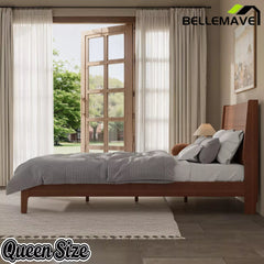 Bellemave® Solid Bamboo Platform Bed Frame & Wood Slats, Japanese Bed Frame, No Box Spring Needed, Easy Assembly, Noise Free - Bellemave