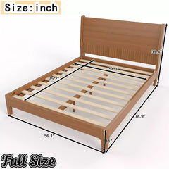 Bellemave® Solid Bamboo Platform Bed Frame & Wood Slats, Japanese Bed Frame, No Box Spring Needed, Easy Assembly, Noise Free - Bellemave