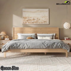 Bellemave® Solid Bamboo Platform Bed Frame & Wood Slats, Japanese Bed Frame, No Box Spring Needed, Easy Assembly, Noise Free - Bellemave