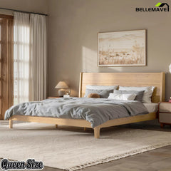 Bellemave® Solid Bamboo Platform Bed Frame & Wood Slats, Japanese Bed Frame, No Box Spring Needed, Easy Assembly, Noise Free - Bellemave