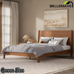 Bellemave® Solid Bamboo Platform Bed Frame & Wood Slats, Japanese Bed Frame, No Box Spring Needed, Easy Assembly, Noise Free - Bellemave
