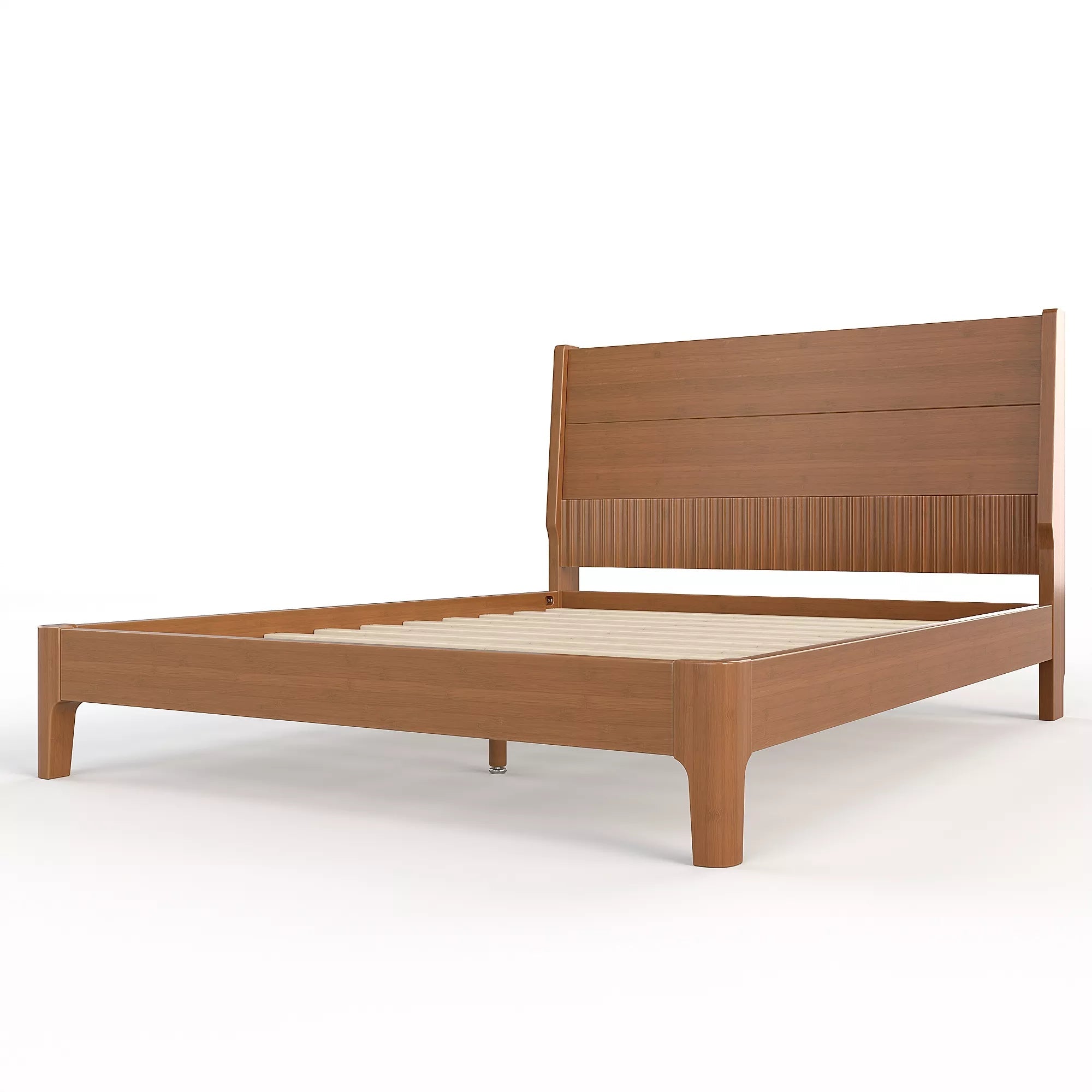 Bellemave® Solid Bamboo Platform Bed Frame & Wood Slats, Japanese Bed Frame, No Box Spring Needed, Easy Assembly, Noise Free - Bellemave