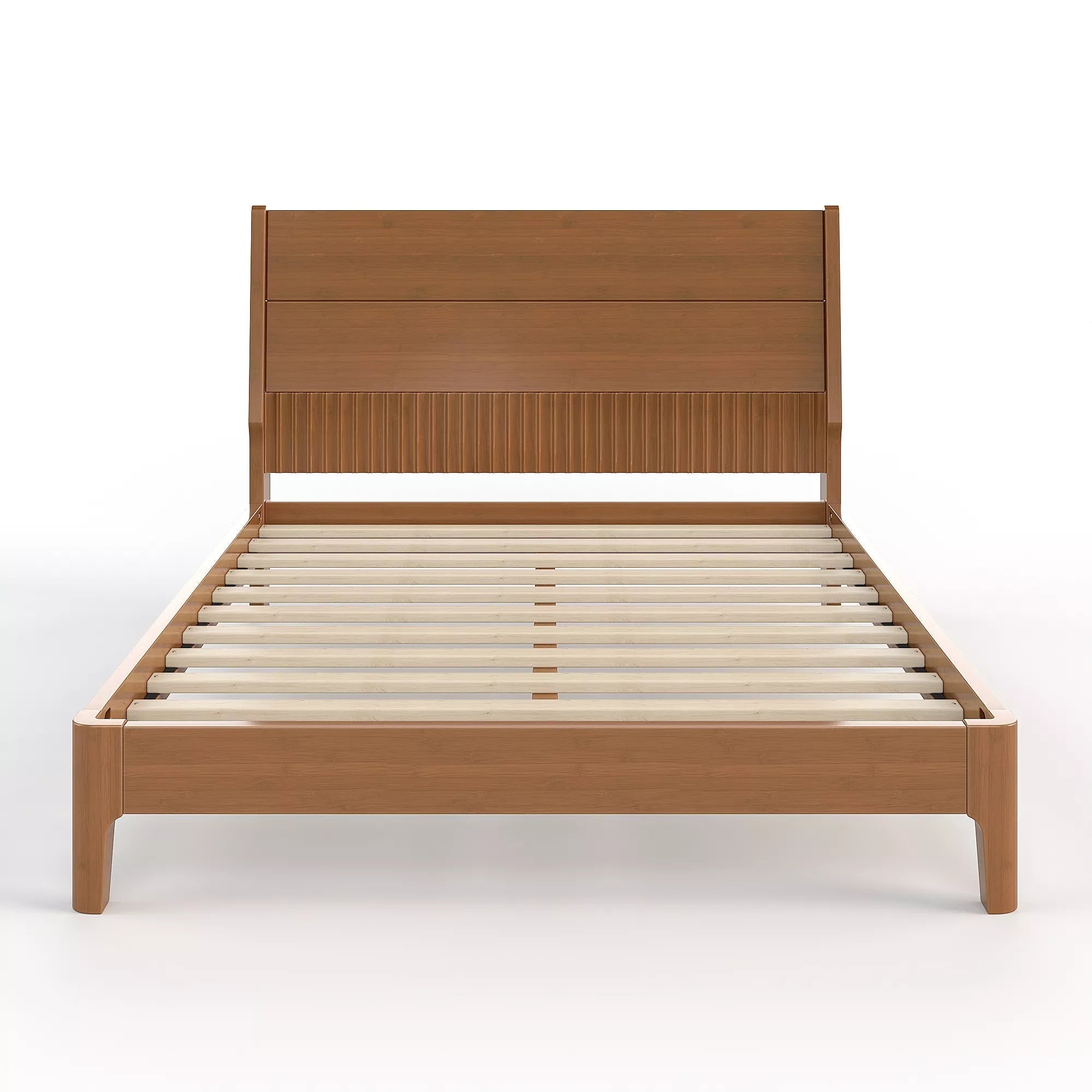 Bellemave® Solid Bamboo Platform Bed Frame & Wood Slats, Japanese Bed Frame, No Box Spring Needed, Easy Assembly, Noise Free - Bellemave