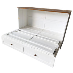 Bellemave® Solid Pine Murphy Bed Chest with Charging Station and Large Storage Drawer - Bellemave