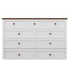 Bellemave® Solid Pine Murphy Bed Chest with Charging Station and Large Storage Drawer - Bellemave