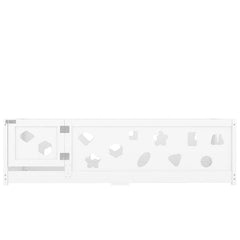 Bellemave® Solid Wood Floor Bed with Heightened Safety Guardrails and Door(No Slats Included) - Bellemave