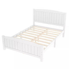 Bellemave® Solid Wood Platform Bed with Support Slats and Strong Structure, No Box Spring Needed - Bellemave