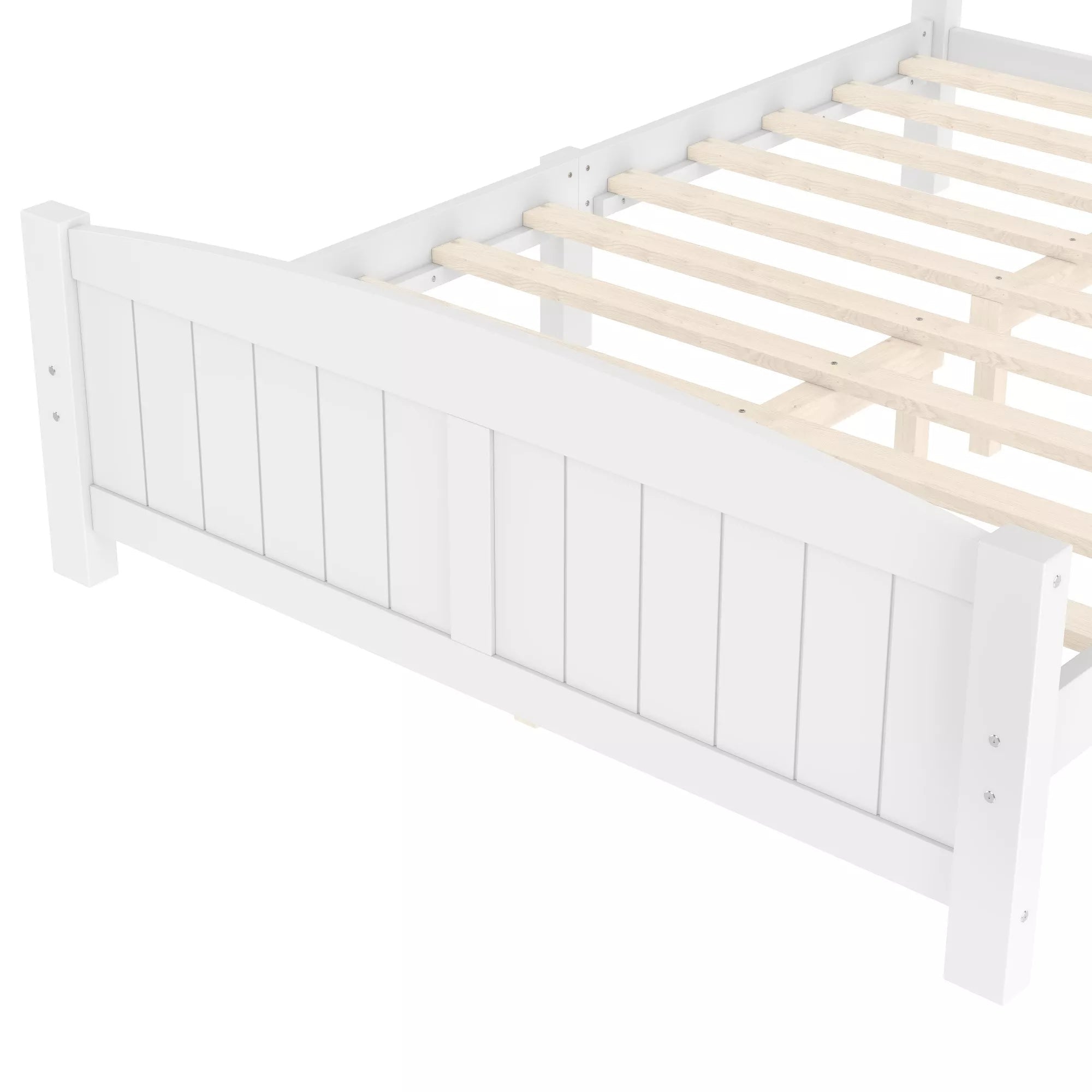 Bellemave® Solid Wood Platform Bed with Support Slats and Strong Structure, No Box Spring Needed - Bellemave